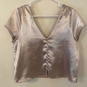 Zara Gold Button Crop Top